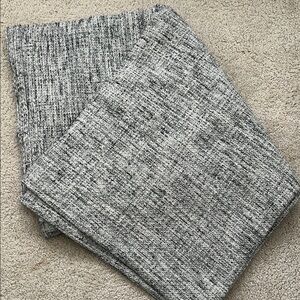 Crate&Barrel Gray Knit Queen Blanket